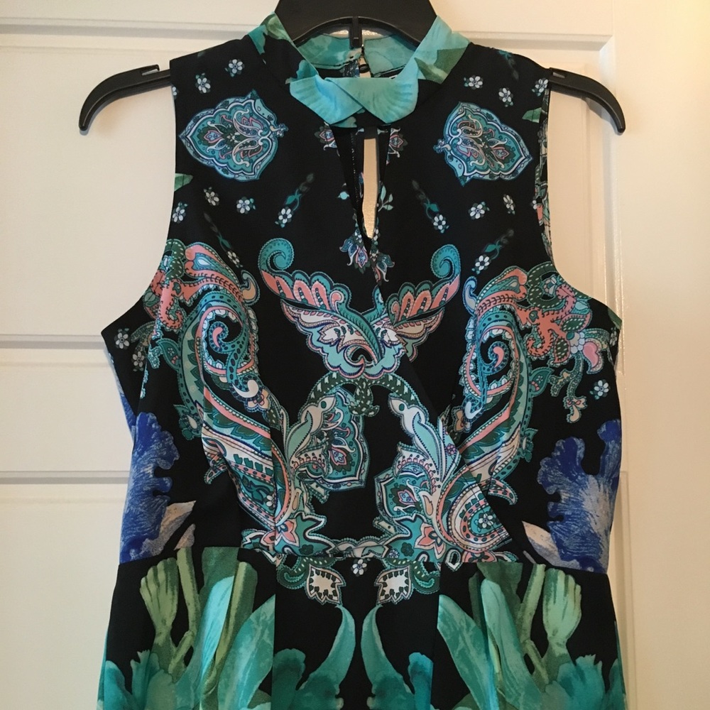New York & Company Mixed Print  Blouse